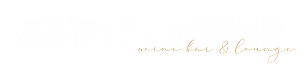 Abstract representation of a wine glass with stylized swirling liquid inside,  with elegant typography spelling out the bar